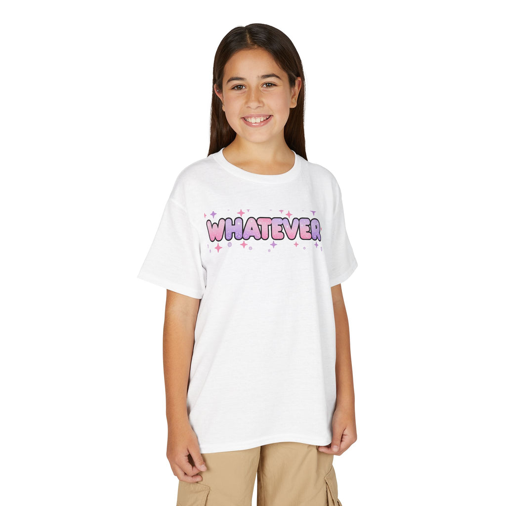 WHATEVER Pink Sparkle Youth Tee