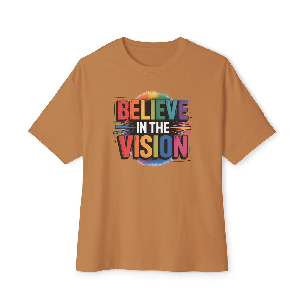 Believe in the Vision Tee — Inspirational Rainbow Graphic T-Shirt