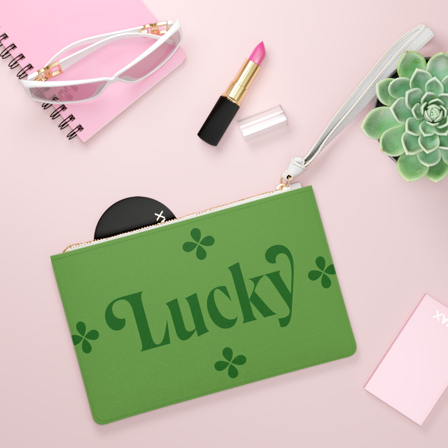 Lucky St. Patrick's Day Clutch Bag - Festive Green Purse with Shamrocks