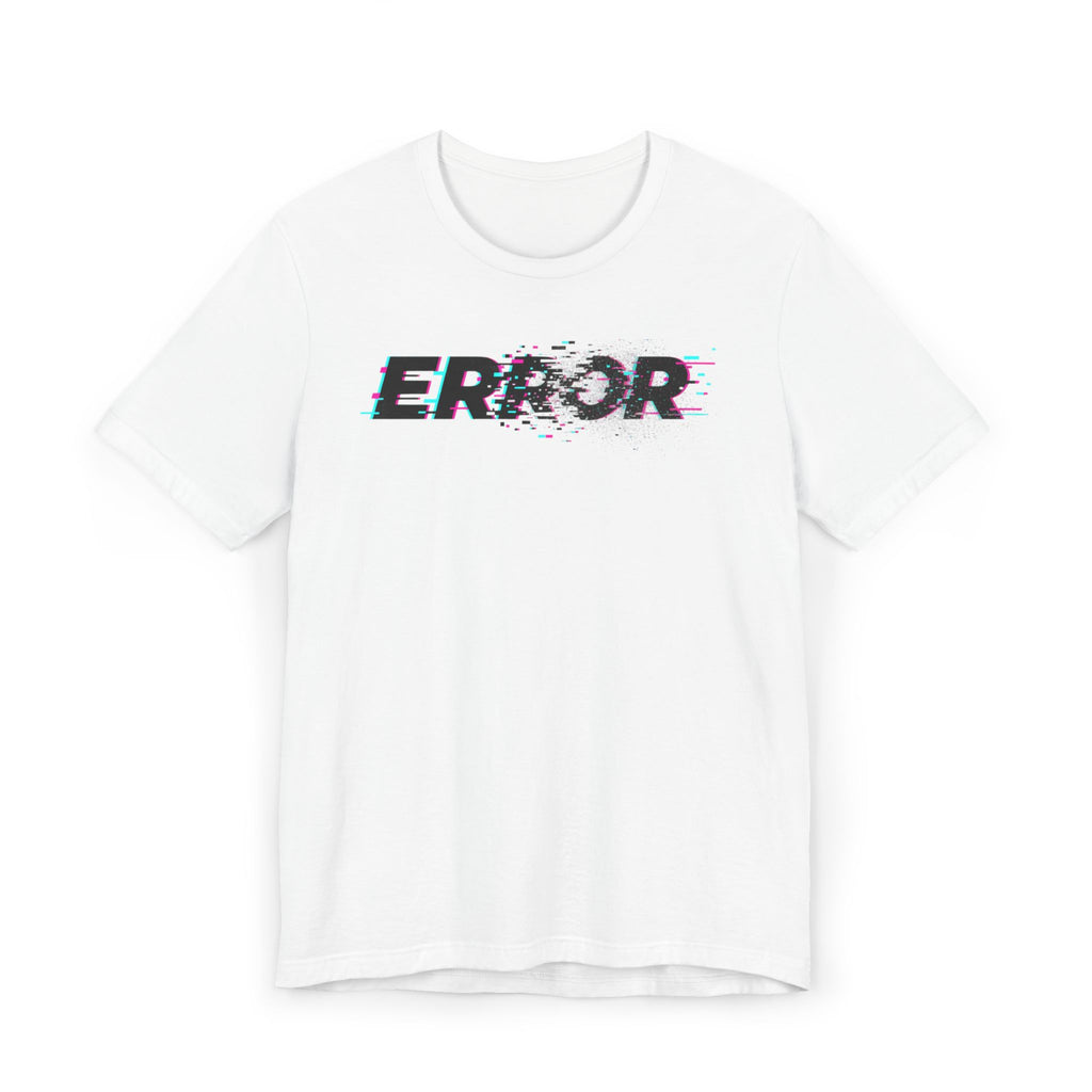 Error Glitch T-Shirt — Distressed Digital Graphic Tee