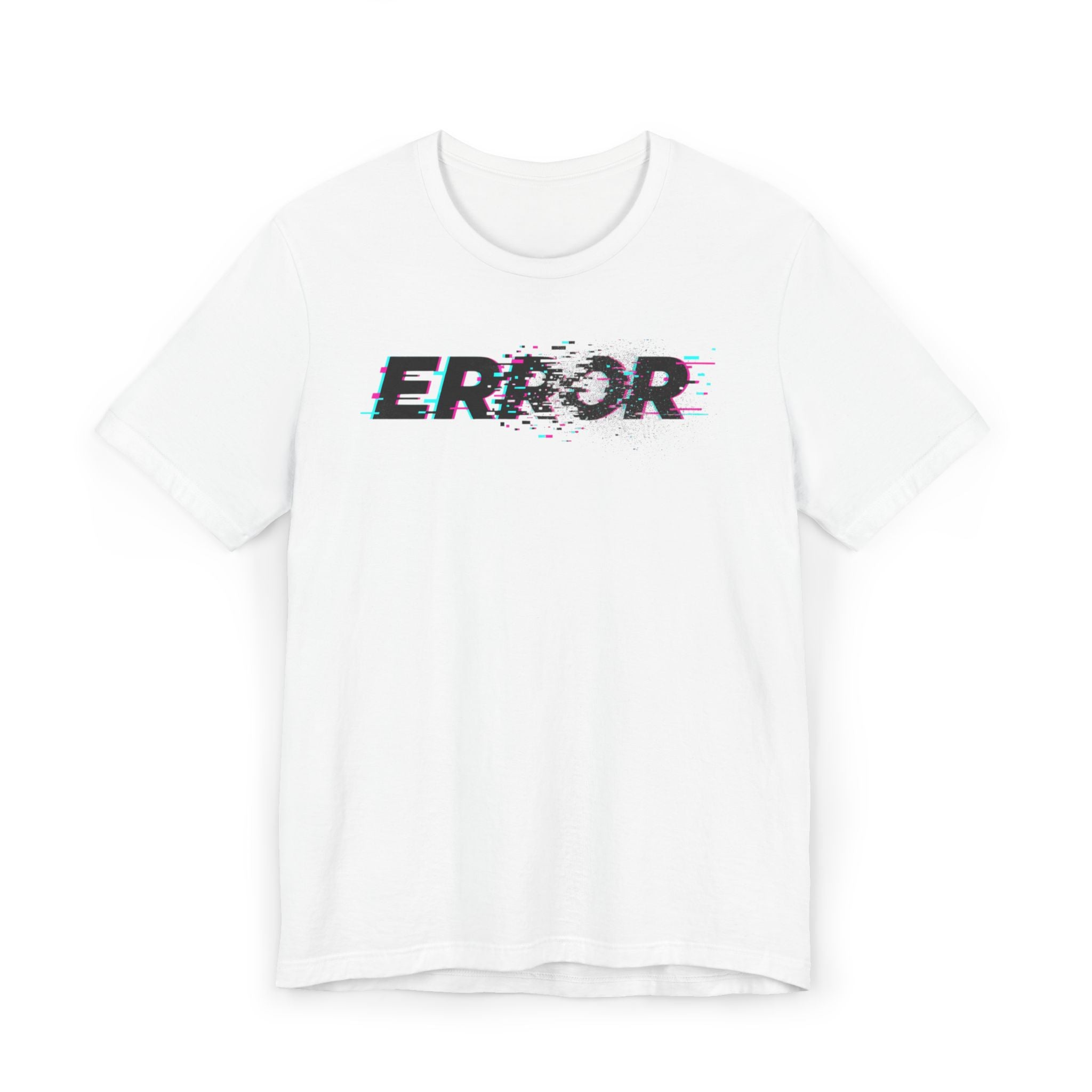 Error Glitch T-Shirt — Distressed Digital Graphic Tee