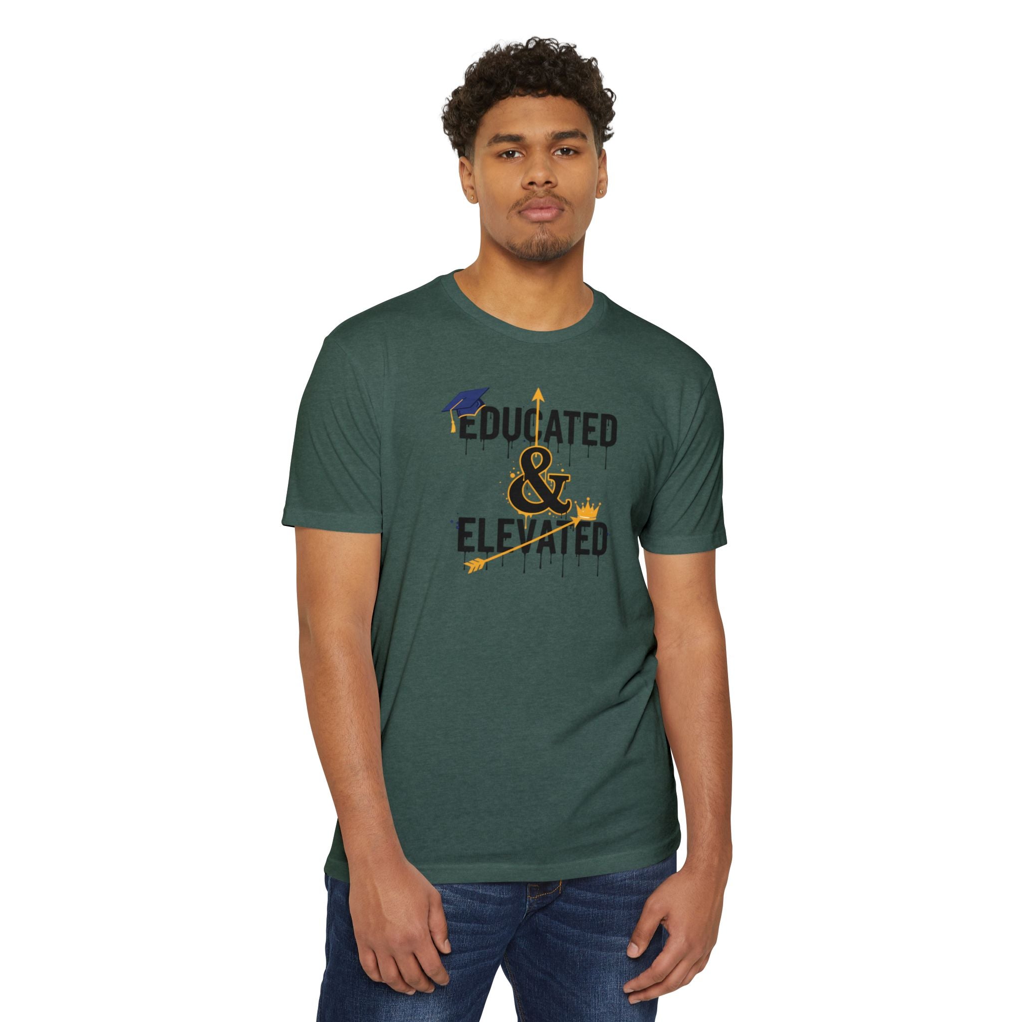 Educated & Elevated Graduation T-Shirt — Achievement Graphic Tee