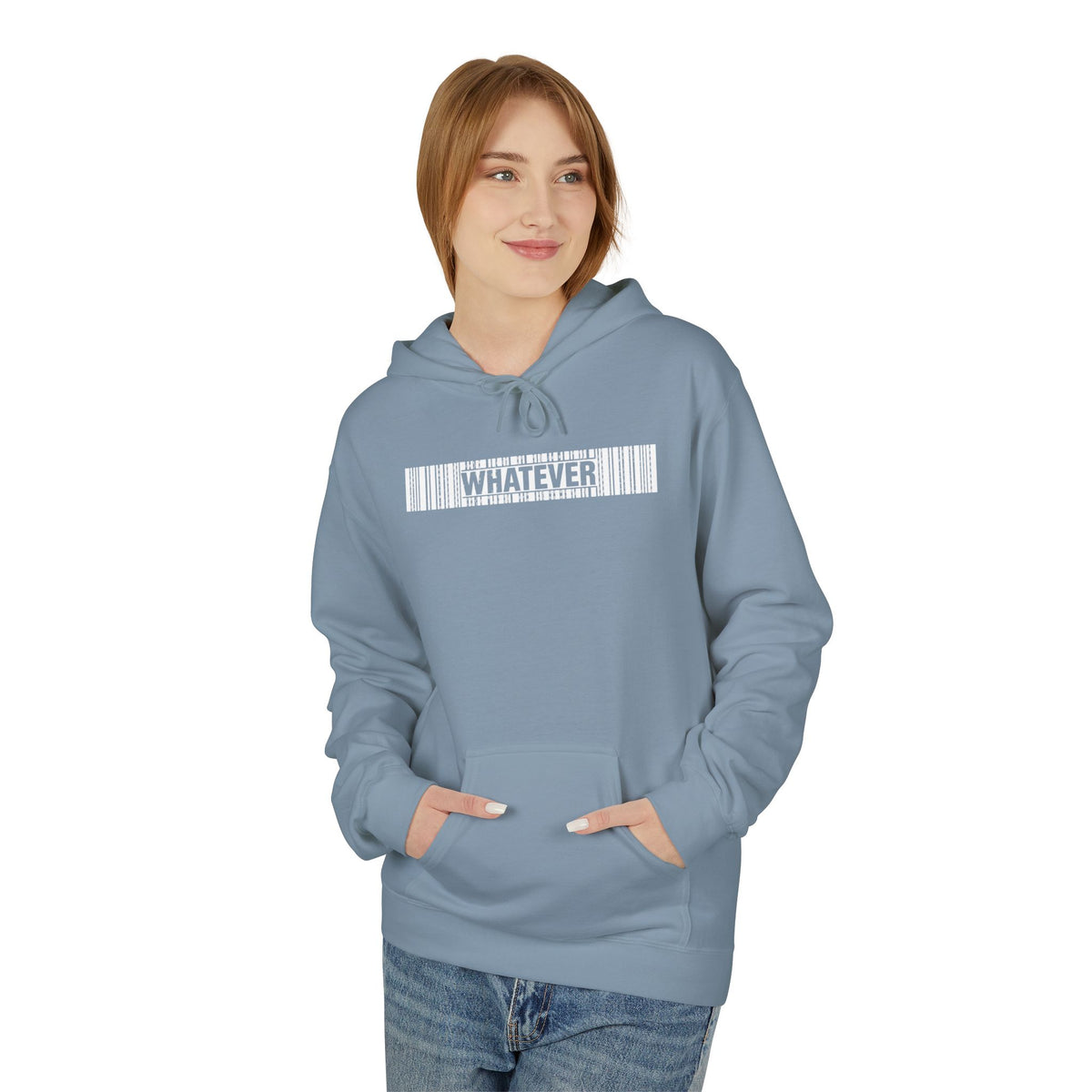 WHATEVER Barcode Hoodie