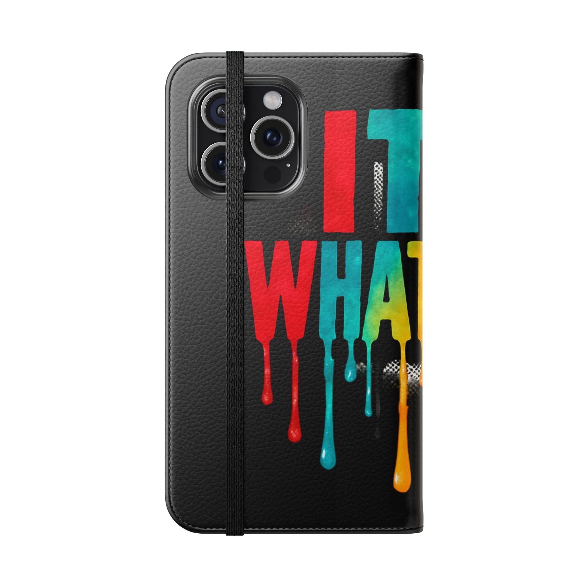Rainbow Drip Flip Case