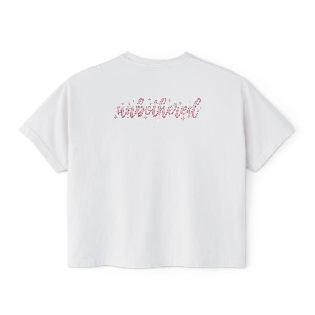 That Girl Unbothered Boxy Crop Tee