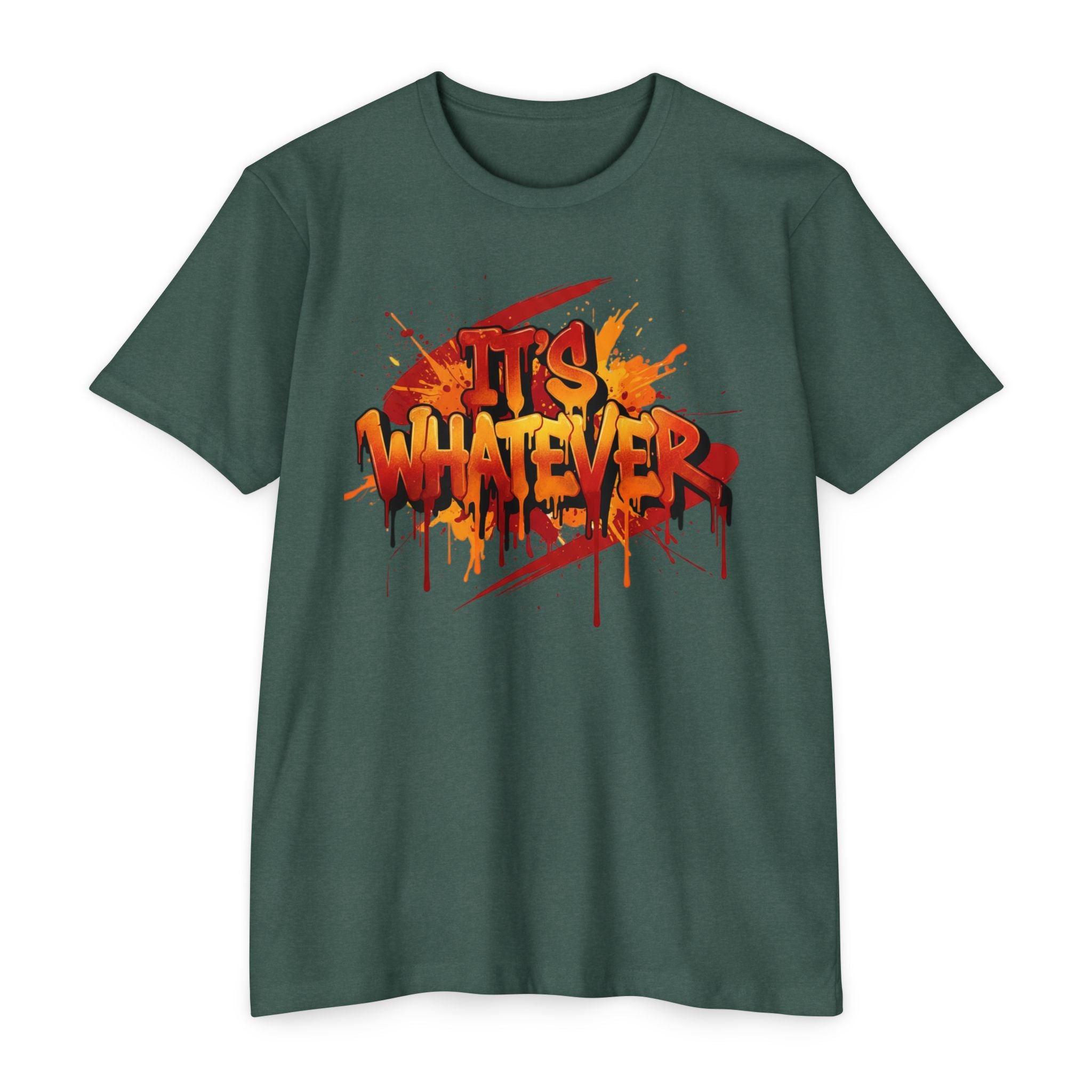 Neon Graffiti Paint Drip Tee — Streetwear Graphic T-Shirt