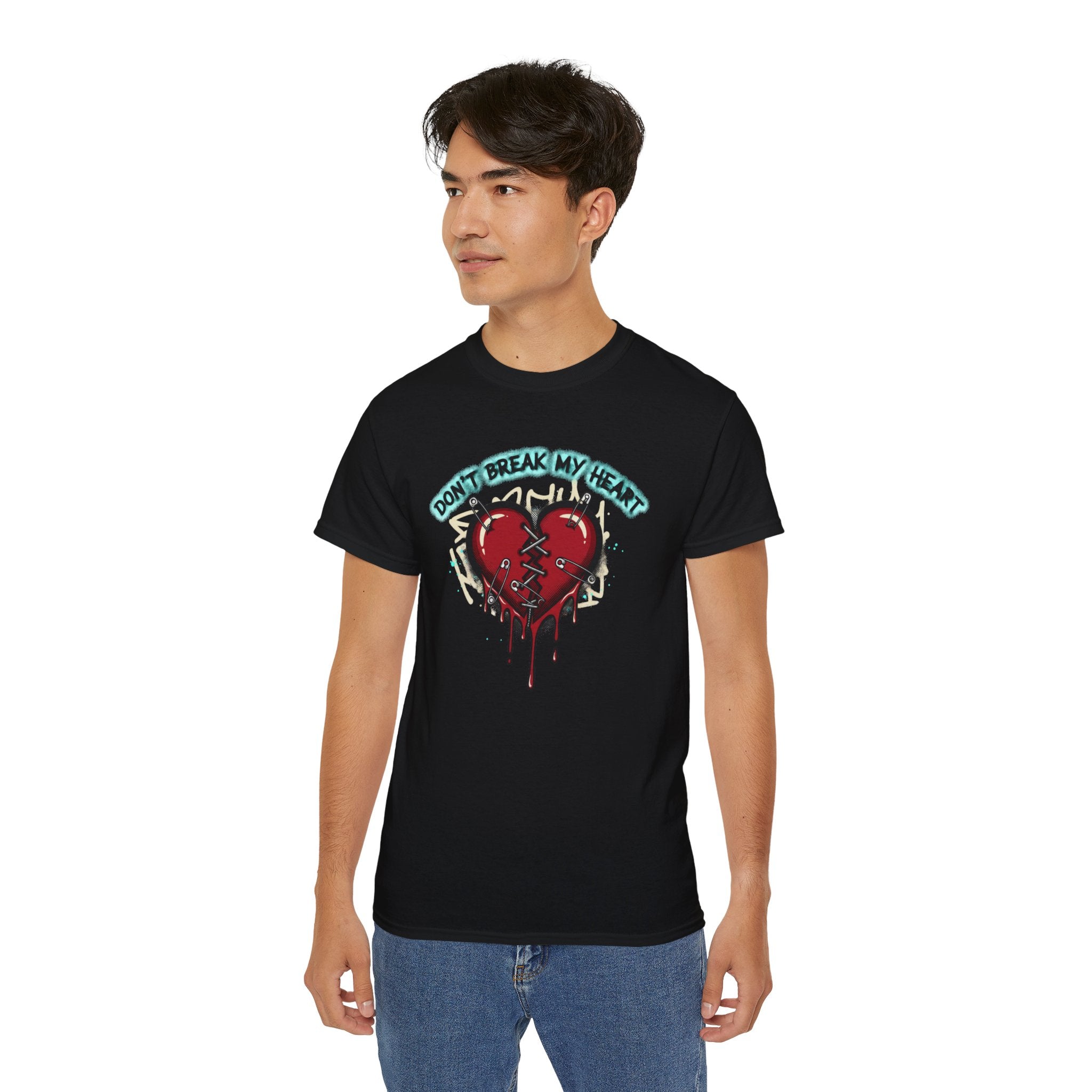 T-Shirt — "Don’t Break My Heart" Dripping Broken Heart Graphic Tee