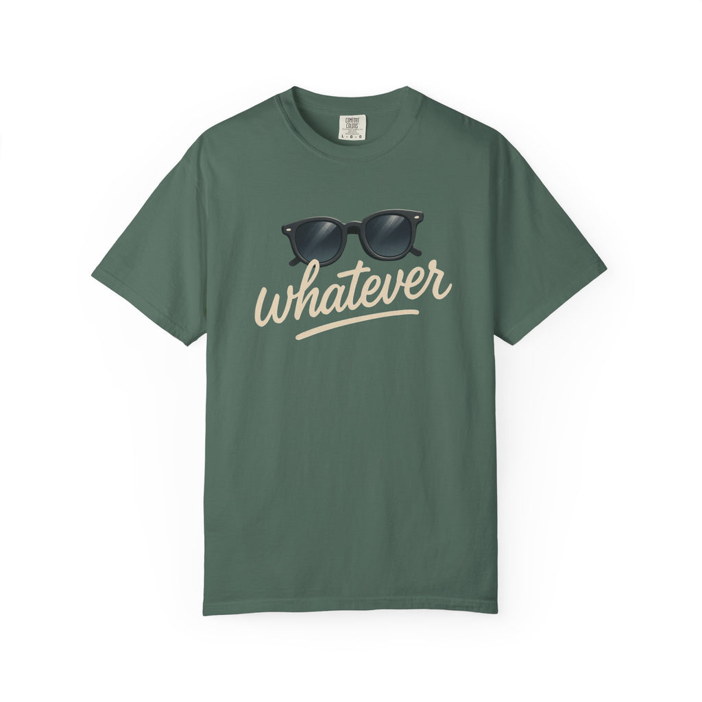 Whatever Sunglasses T-Shirt — Casual Graphic Tee with 'Whatever' Script