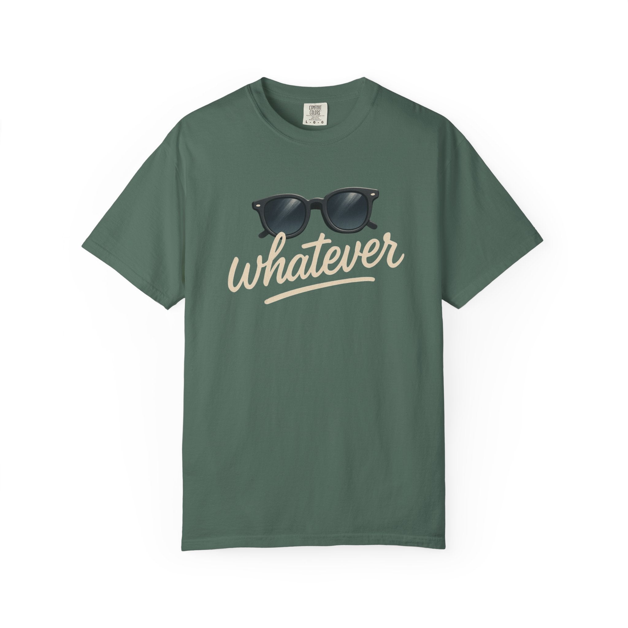 Whatever Sunglasses T-Shirt — Casual Graphic Tee with 'Whatever' Script