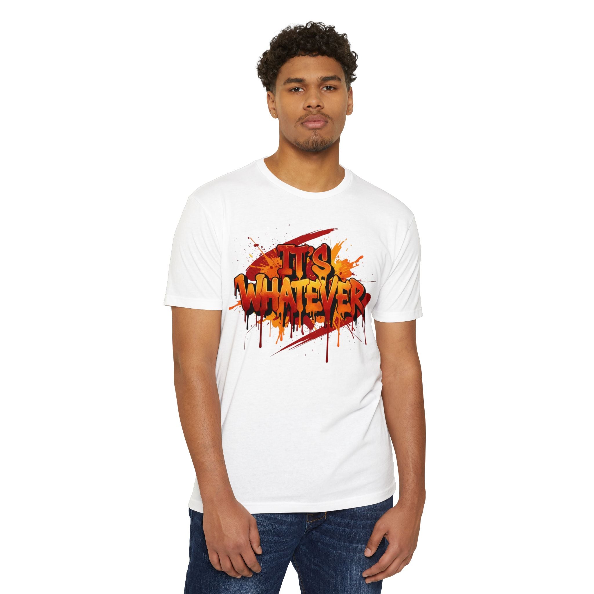 Neon Graffiti Paint Drip Tee — Streetwear Graphic T-Shirt