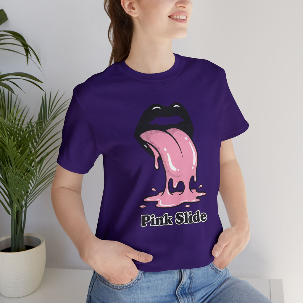 Pink Slide Graphic Tee - Retro Pop Streetwear T-Shirt
