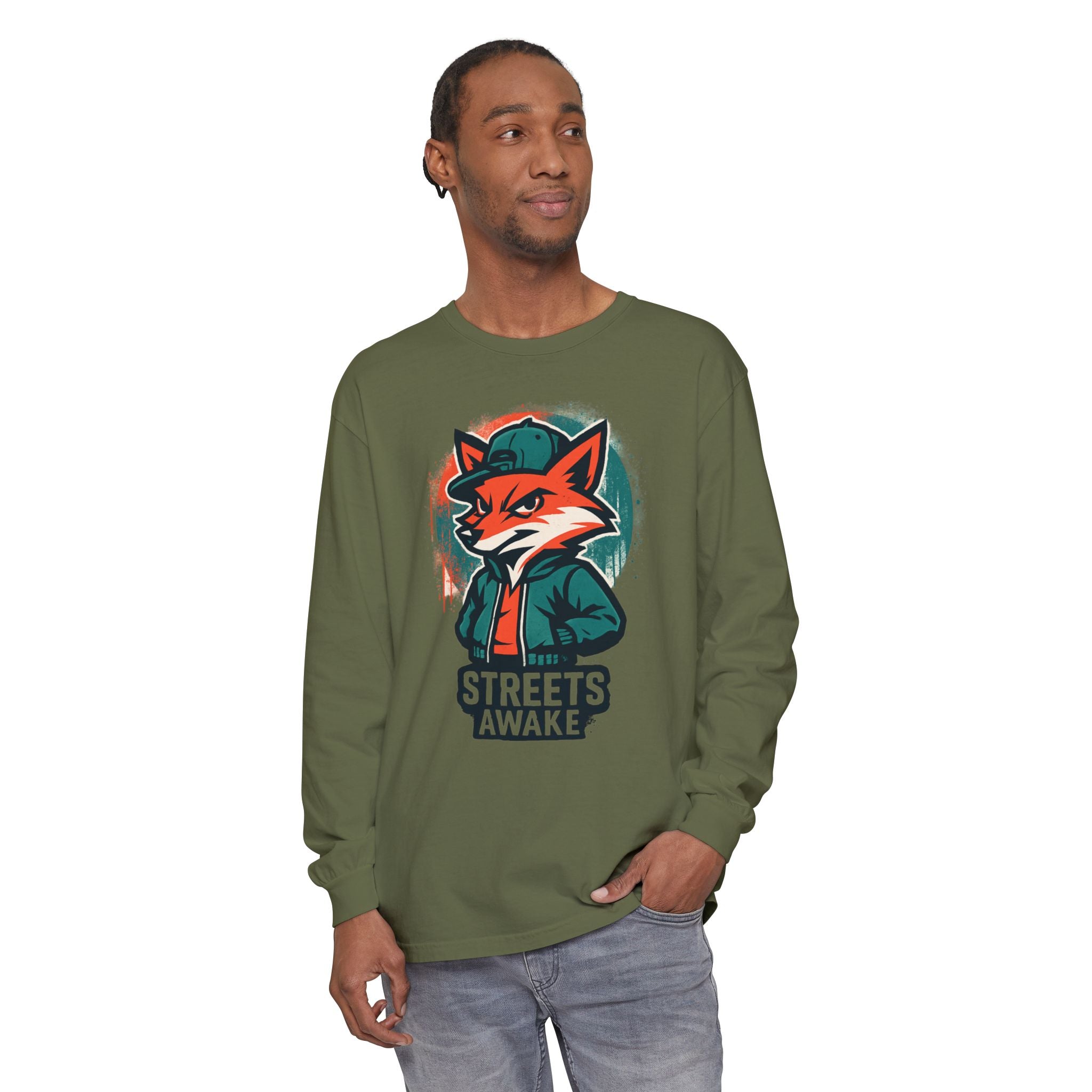 Streets Awake Fox Graphic Long Sleeve Tee