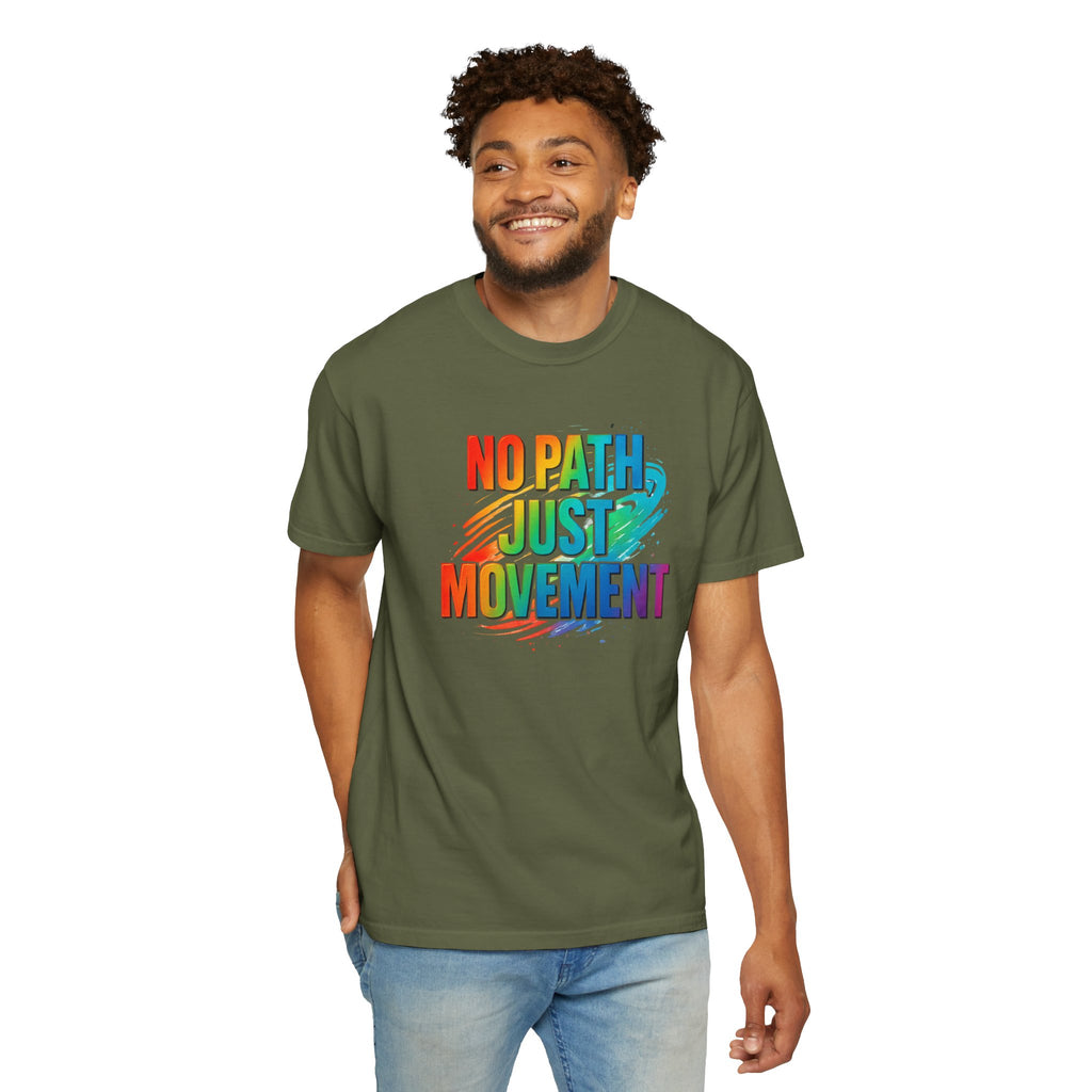 No Path Just Movement Rainbow Graphic T-Shirt