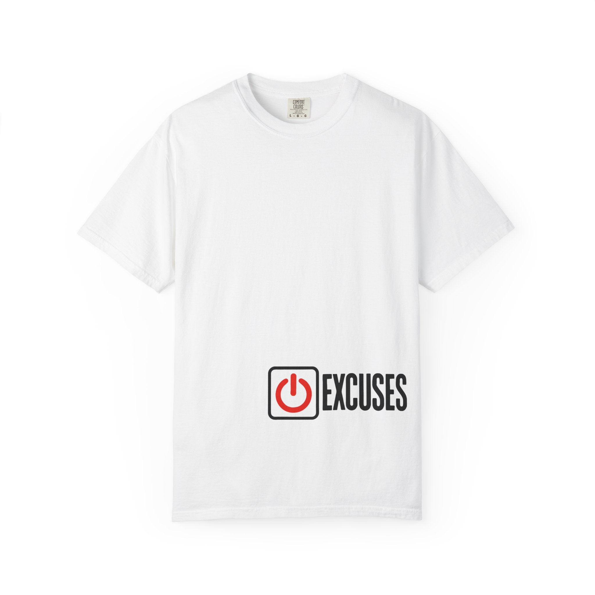 T-Shirt — "Stop Talking and Start Doing" Motivational Tee (Excuses Power Icon)