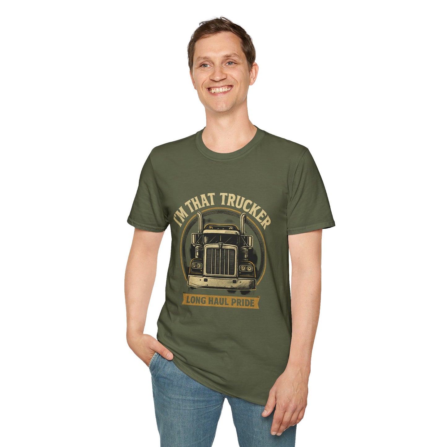 Long Haul Trucker Pride T-Shirt - Unisex Softstyle Tee