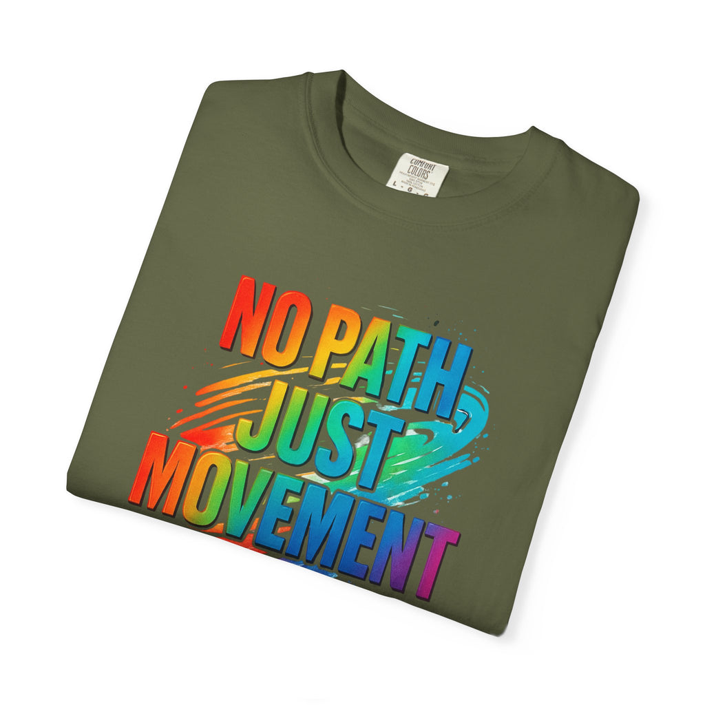 No Path Just Movement Rainbow Graphic T-Shirt