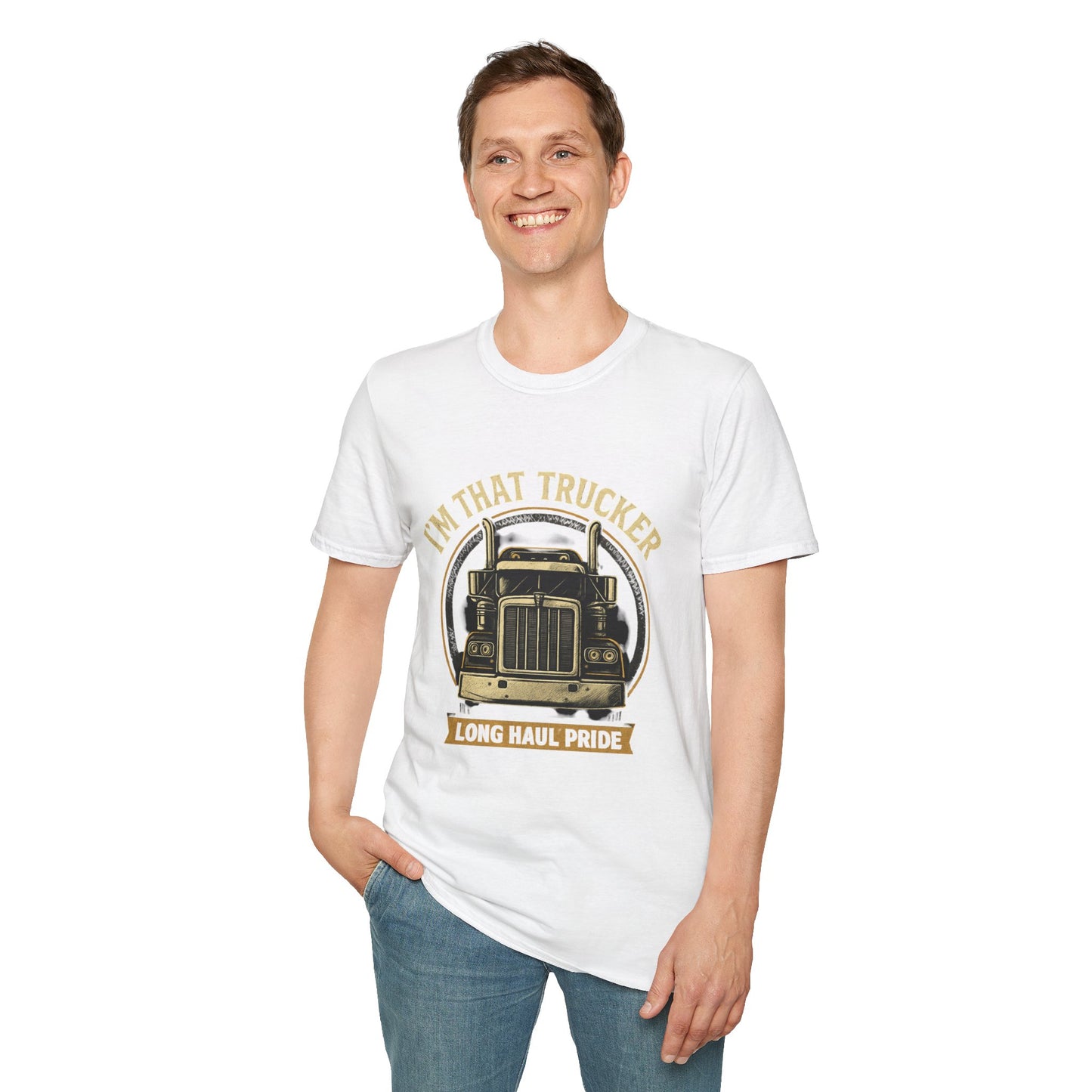 Long Haul Trucker Pride T-Shirt - Unisex Softstyle Tee