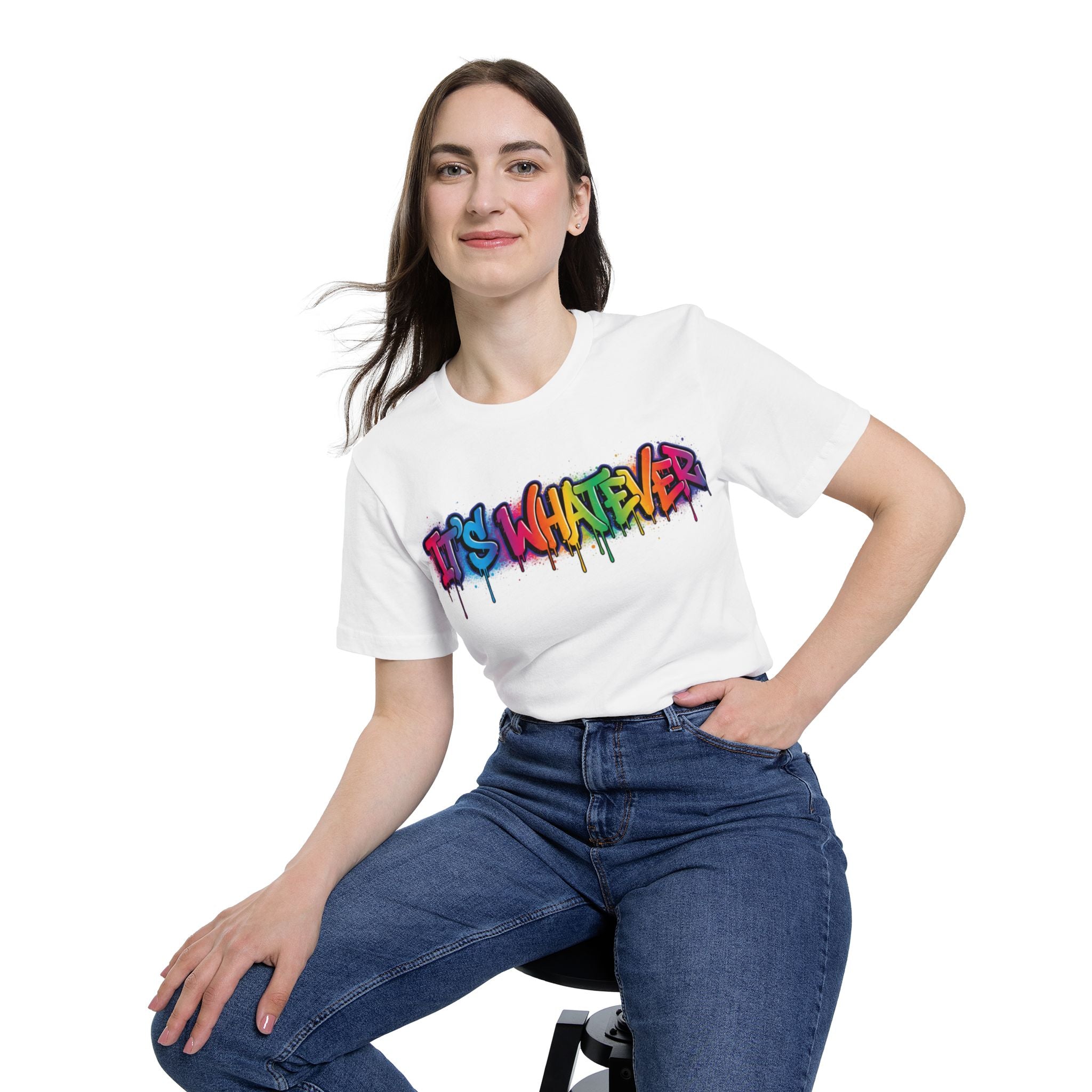 IT'S WHATEVER Graffiti Tee — Colorful Streetwear