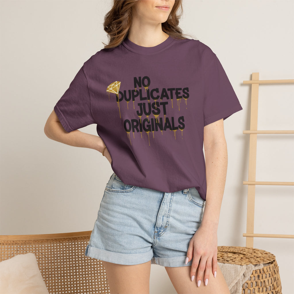 No Duplicates Just Originals T-Shirt — Bold Streetwear Graphic Tee