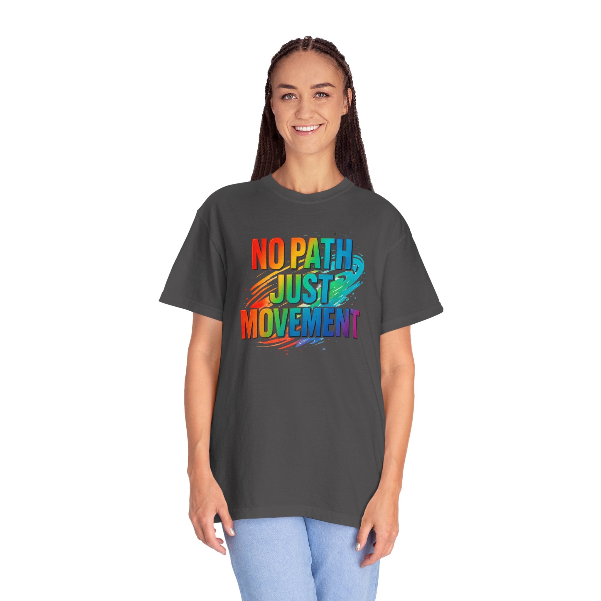 No Path Just Movement Rainbow Graphic T-Shirt