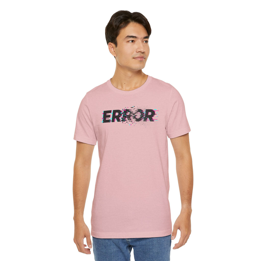 Error Glitch T-Shirt — Distressed Digital Graphic Tee
