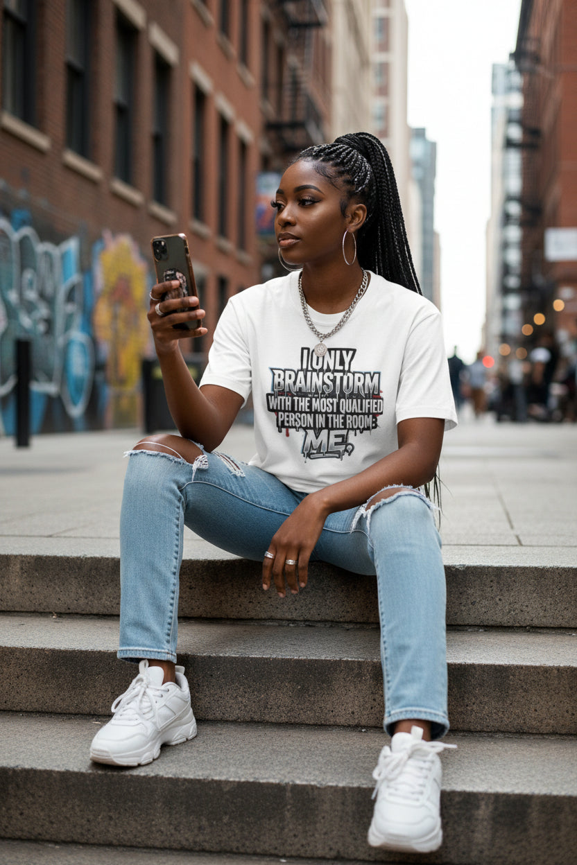 Brainstorm With Me Funny Graphic Tee