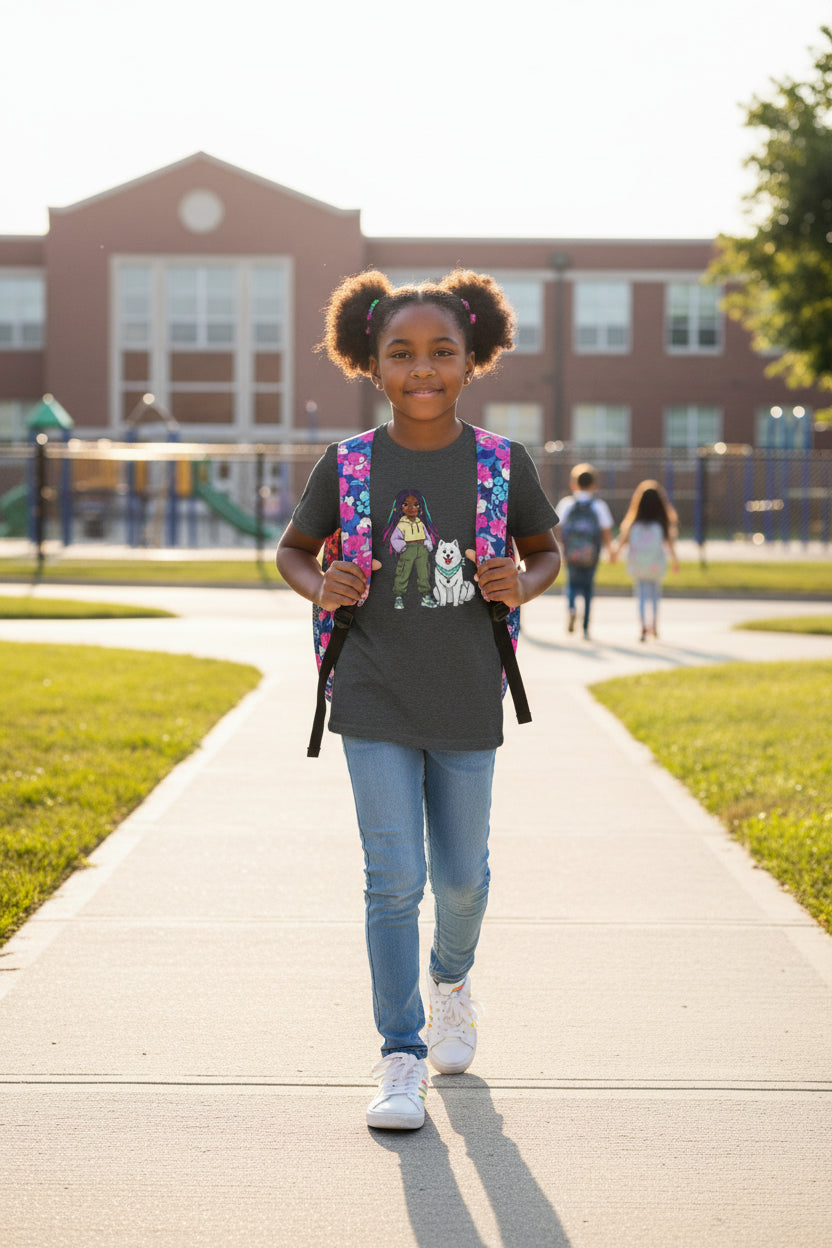 Colorful Girl Kids Tee