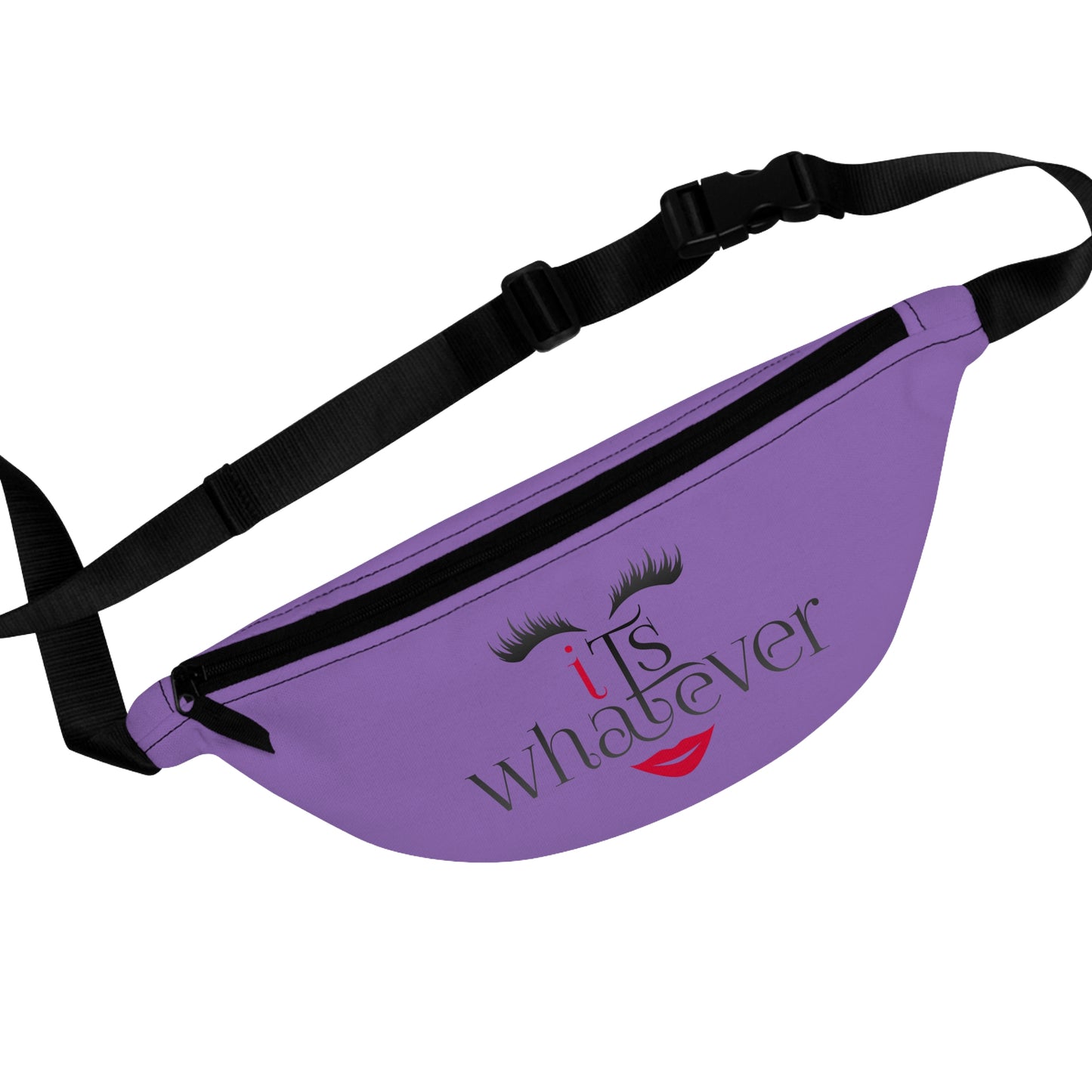 Whimsical Purple Fanny Pack with 'It's Whatever' Design