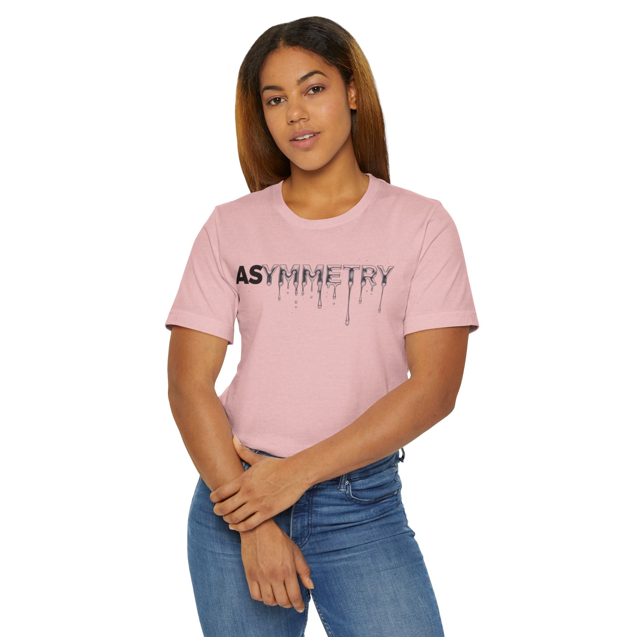 Asymmetry Drip Graphic T-Shirt