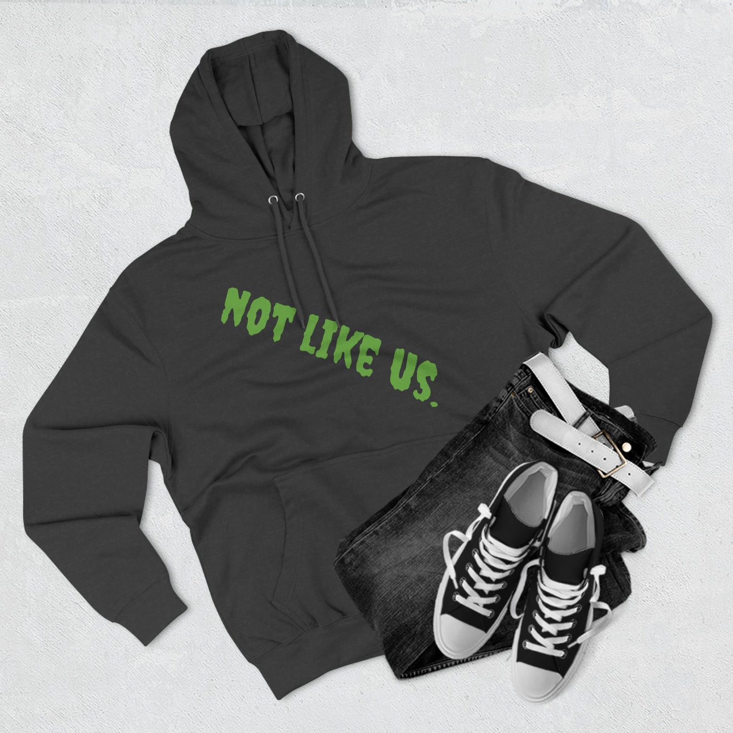 Not Like Us Fleece Hoodie - Edgy Streetwear for Gen Z