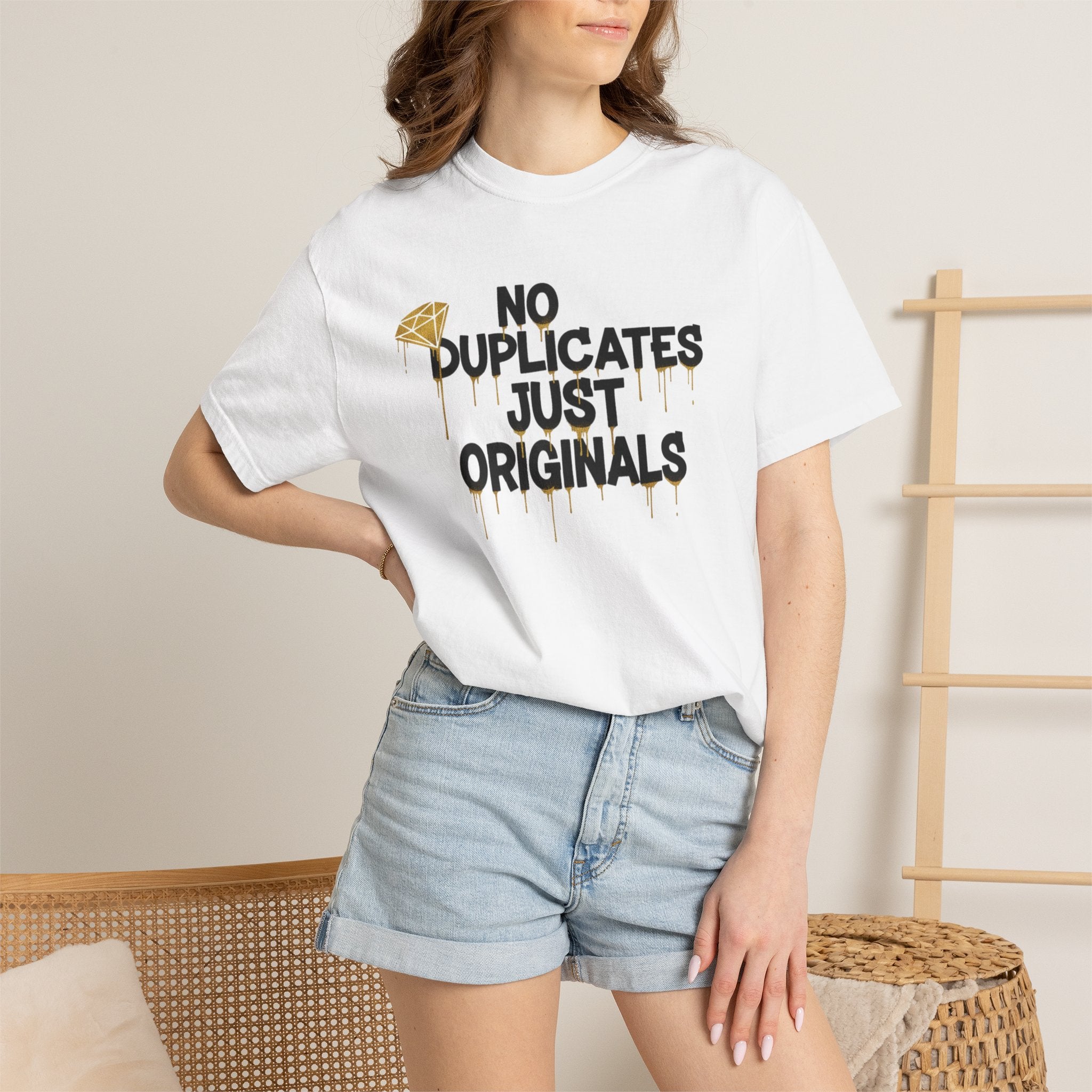No Duplicates Just Originals T-Shirt — Bold Streetwear Graphic Tee