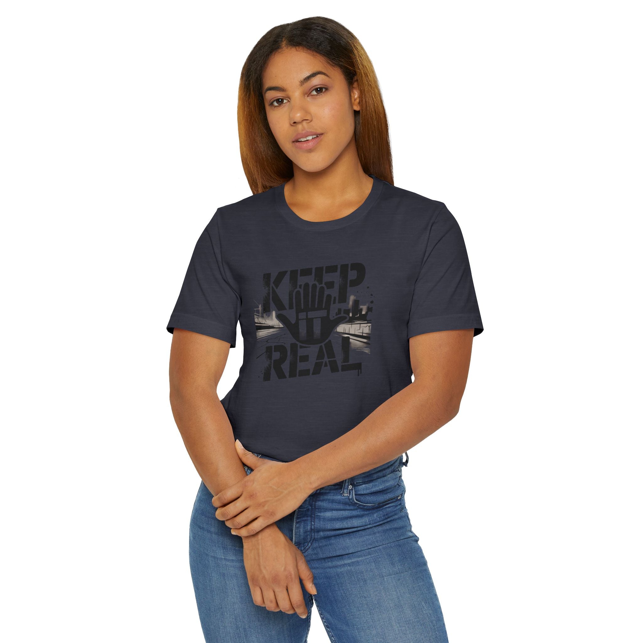 Keep It Real T‑Shirt – Urban Hand Graphic Tee
