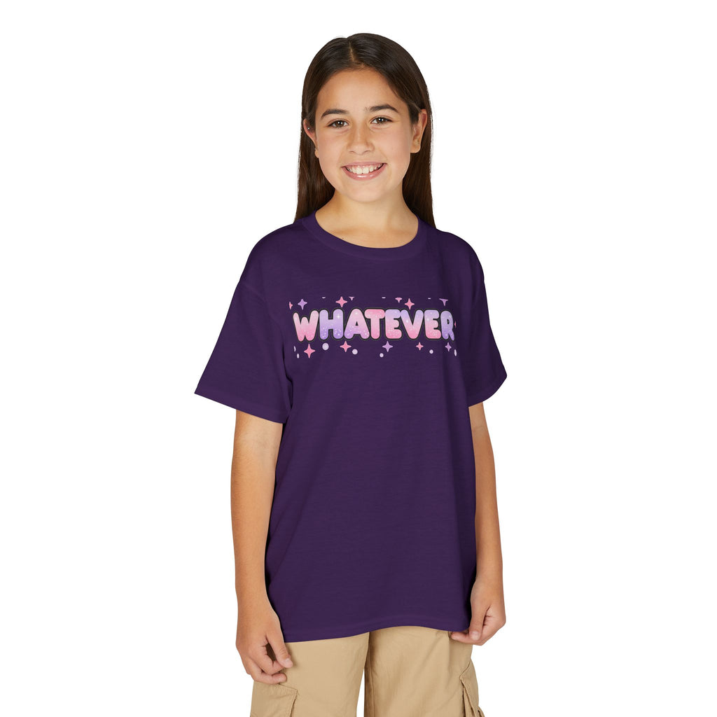 WHATEVER Pink Sparkle Youth Tee