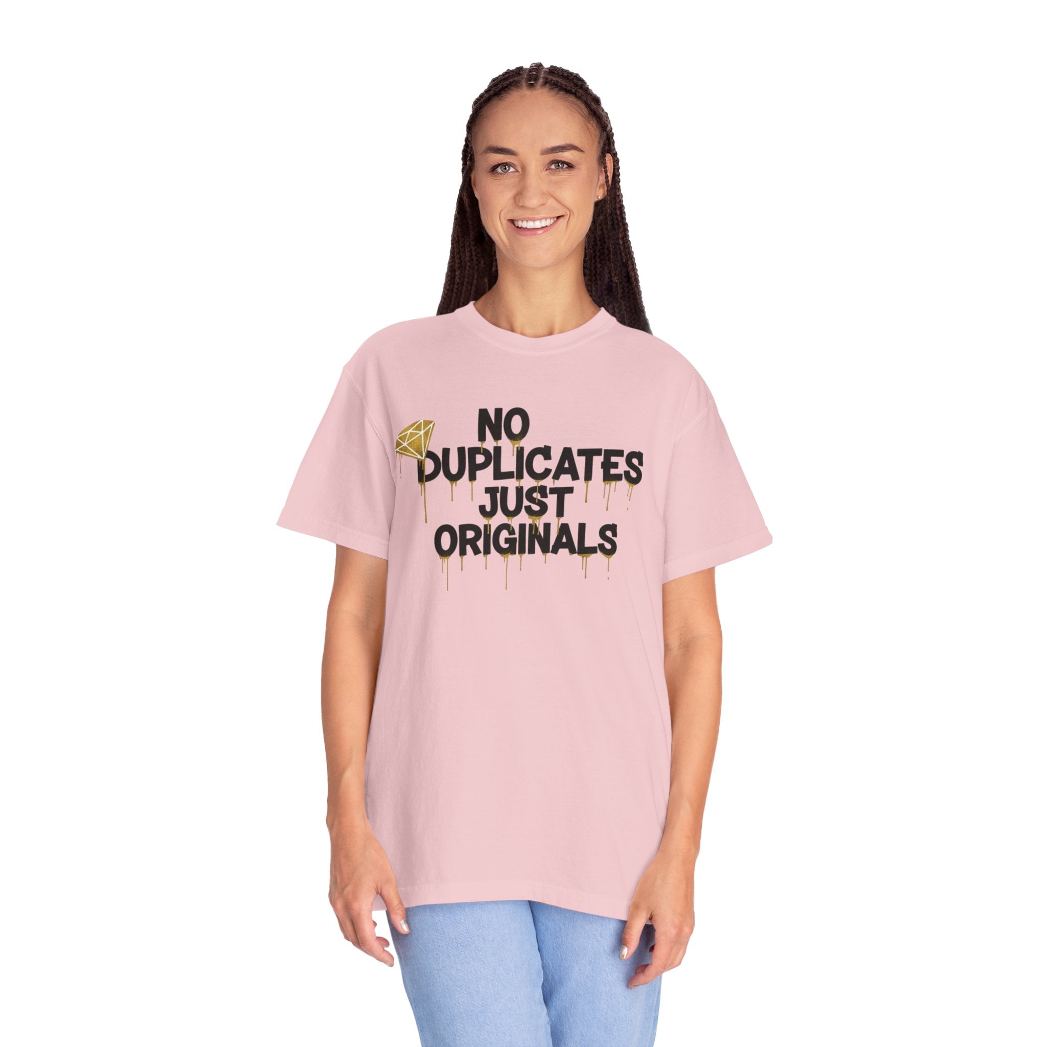No Duplicates Just Originals T-Shirt — Bold Streetwear Graphic Tee