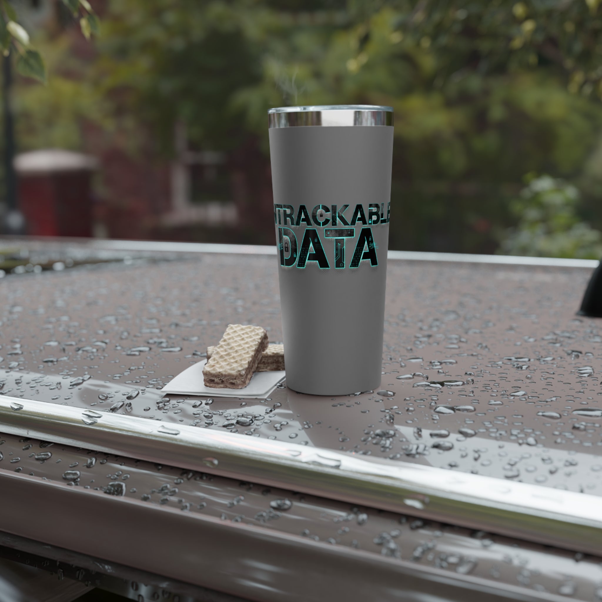 22oz Insulated Tumbler – ‘Untrackable Data’ Tech Matte Travel Cup