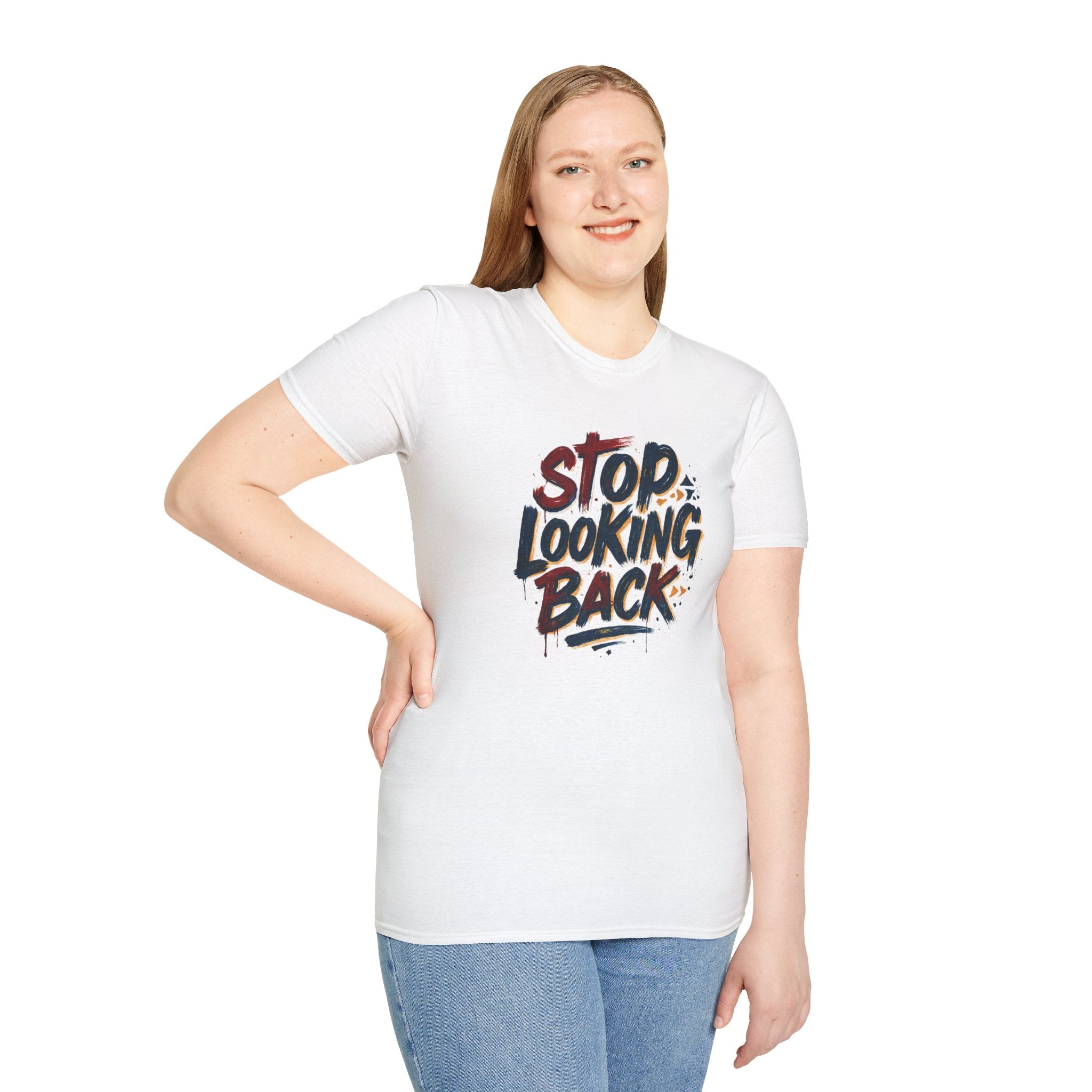 Stop Looking Back T-Shirt — Inspirational Motivational Graphic Tee