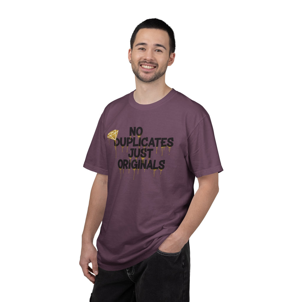 No Duplicates Just Originals T-Shirt — Bold Streetwear Graphic Tee