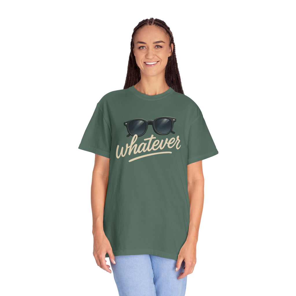 Whatever Sunglasses T-Shirt — Casual Graphic Tee with 'Whatever' Script