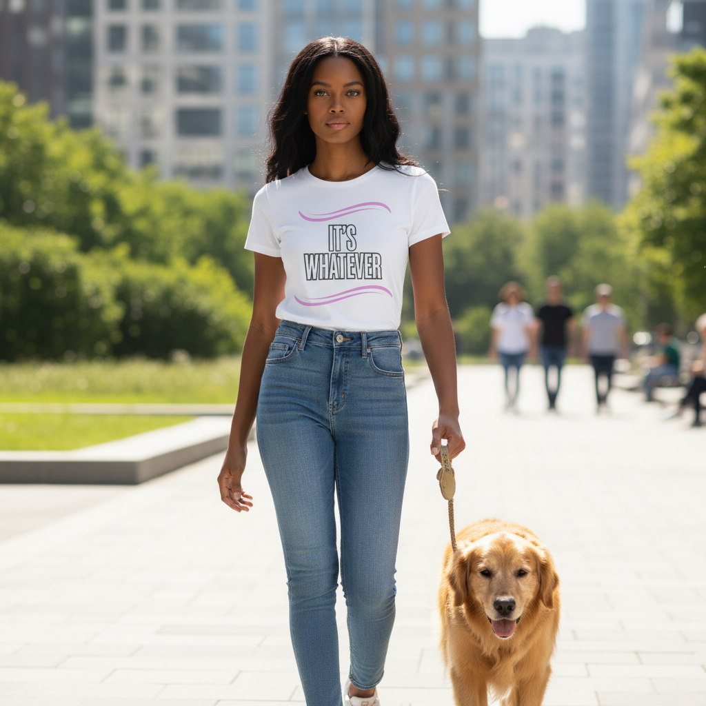 Retro Pink Accent Graphic Tee