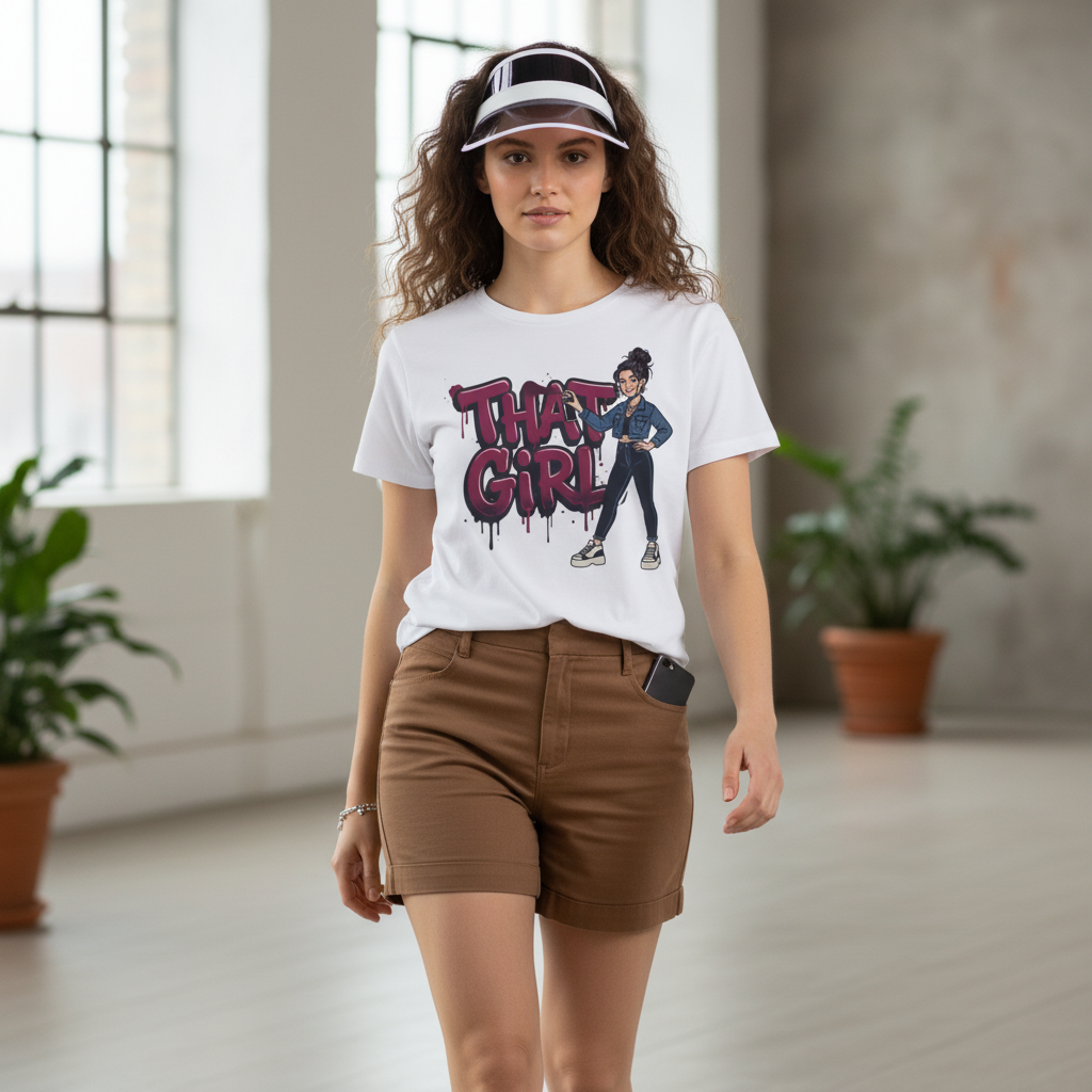 That Girl Unbothered Boxy Crop Tee