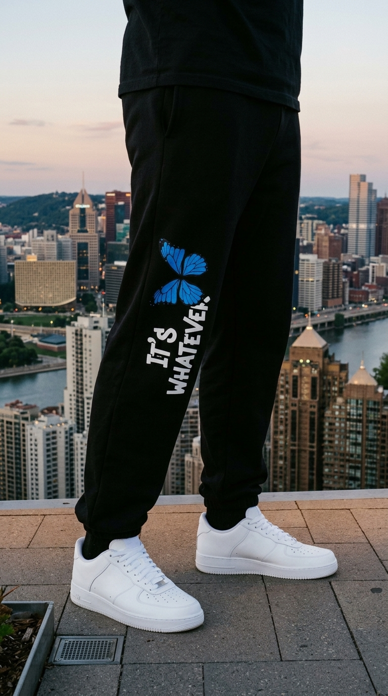 Whatever Butterfly Sweatpants &mdash; "It's Whatever" Graphic Joggers