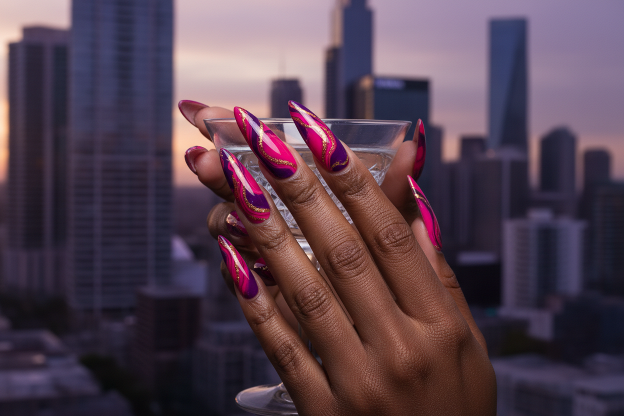 City Vibes Nails Wallpaper – Digital Download