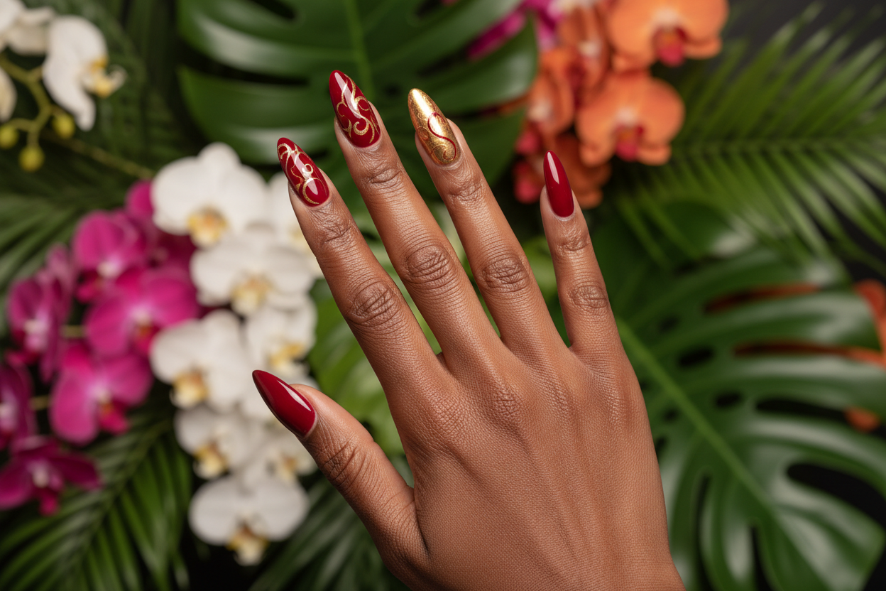 Floral Nails Wallpaper – Digital Download