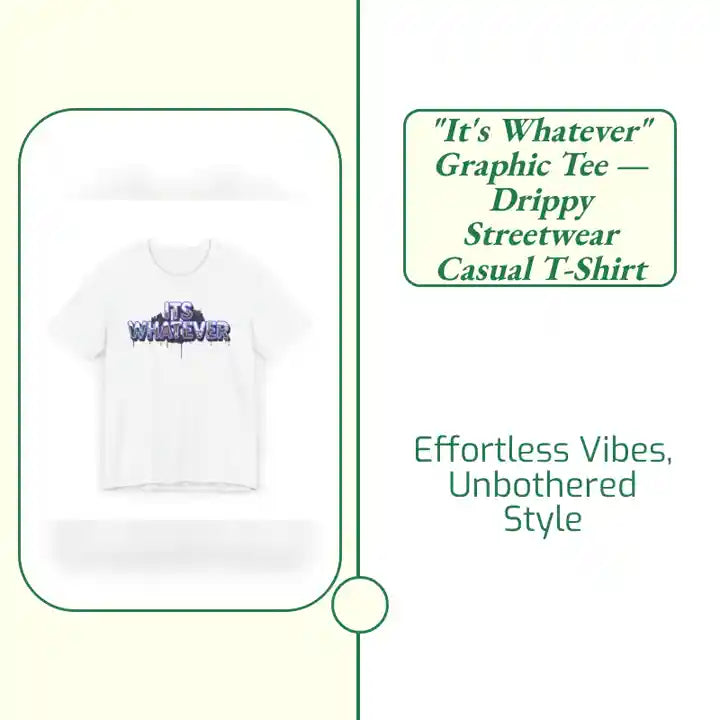 "It's Whatever" Graphic Tee &mdash; Drippy Streetwear Casual T-Shirt by@Outfy