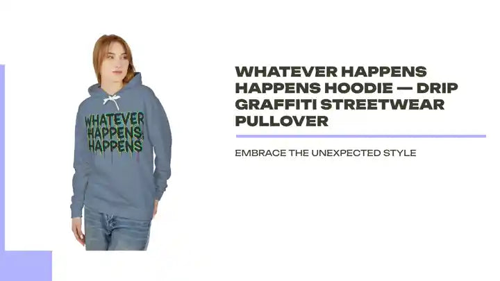 Whatever Happens Happens Hoodie &mdash; Drip Graffiti Streetwear Pullover by@Outfy