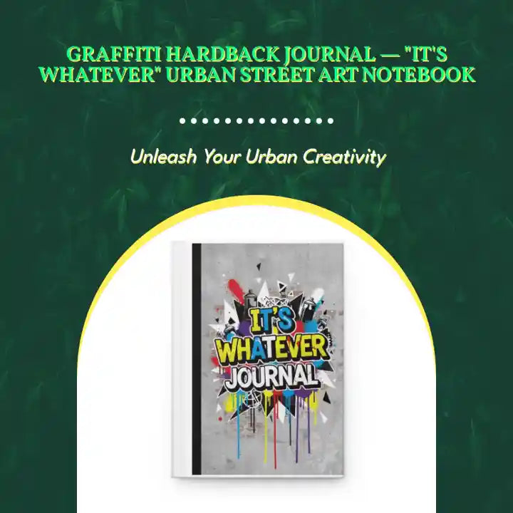 Graffiti Hardback Journal &mdash; "It's Whatever" Urban Street Art Notebook by@Outfy