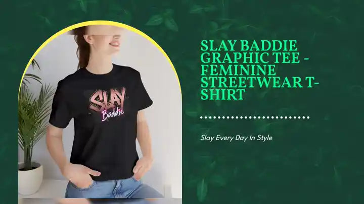 Slay Baddie Graphic Tee - Feminine Streetwear T-Shirt by@Outfy