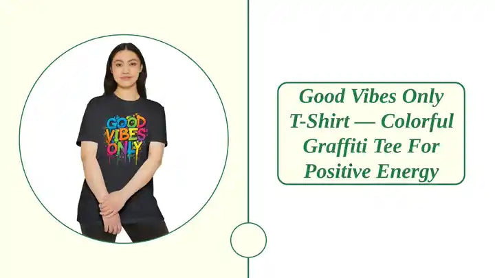 Good Vibes Only T-Shirt &mdash; Colorful Graffiti Tee for Positive Energy by@Outfy