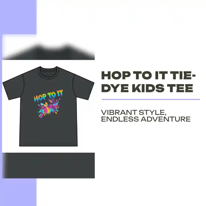 Hop To It Tie-Dye Kids Tee by@Outfy