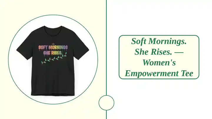 Soft Mornings. She Rises. &mdash; Women's Empowerment Tee by@Outfy